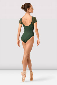 Bloch - Ladies Adalia Camo Boat Neck Cap Sleeve Leotard