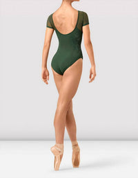 Bloch - Ladies Adalia Camo Boat Neck Cap Sleeve Leotard