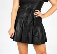 Sincerely Ours Corine Suede Mini Dress in black snake - women's dress - alternate view