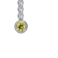 Lafonn Women's Birthstone Love Pendant in november citrine - women's item - detail view