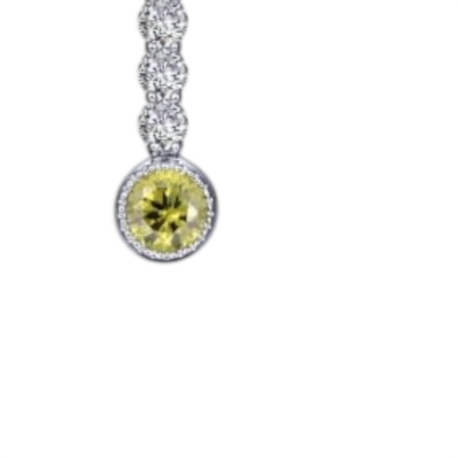 Lafonn Women's Birthstone Love Pendant in november citrine - women's item - detail view