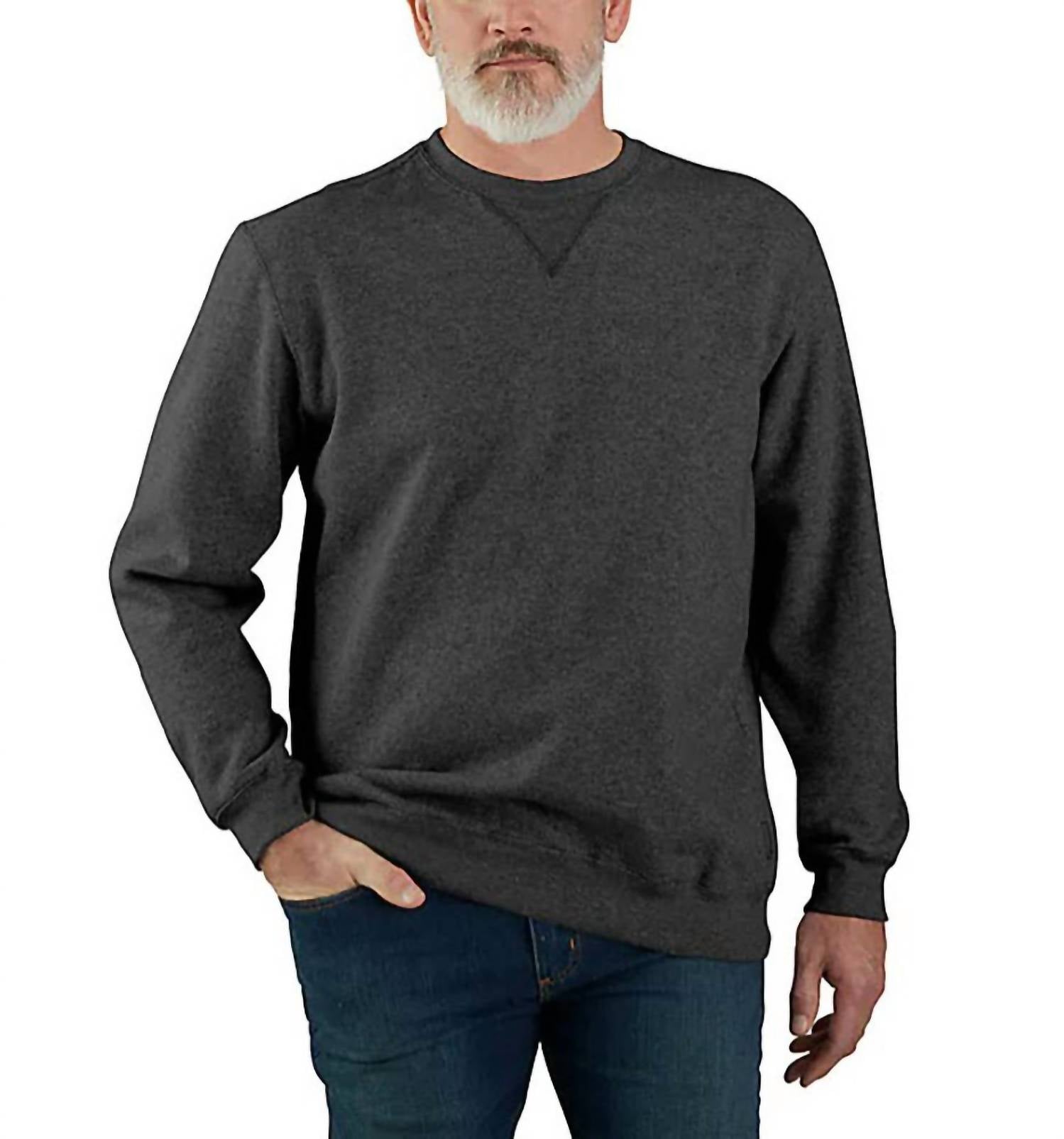 carhartt Men's Loose Fit Midweight Crewneck Sweatshirt in carbon heather - men's shirt