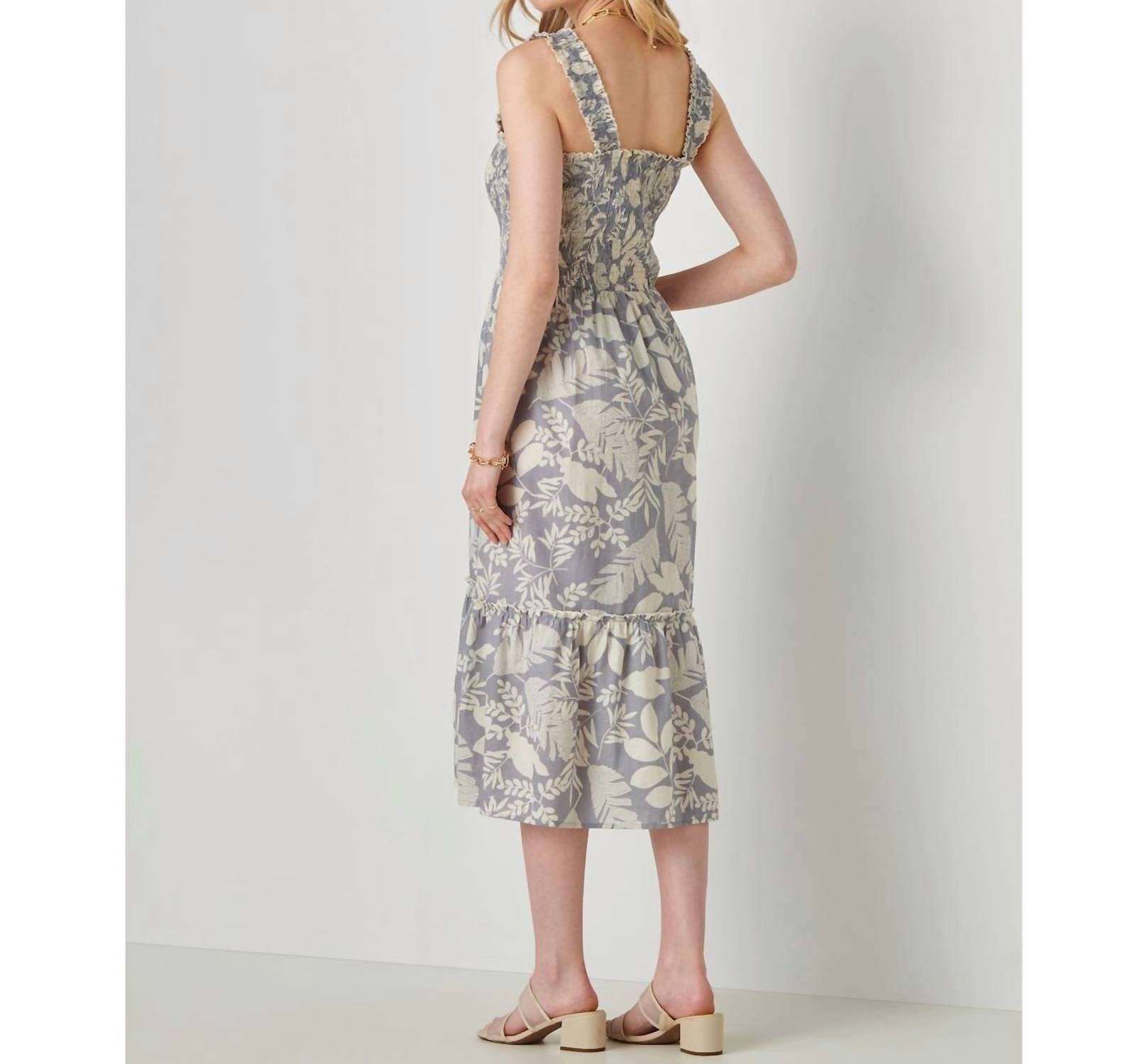 Giftcraft - Botanical Print Cotton Midi Dress