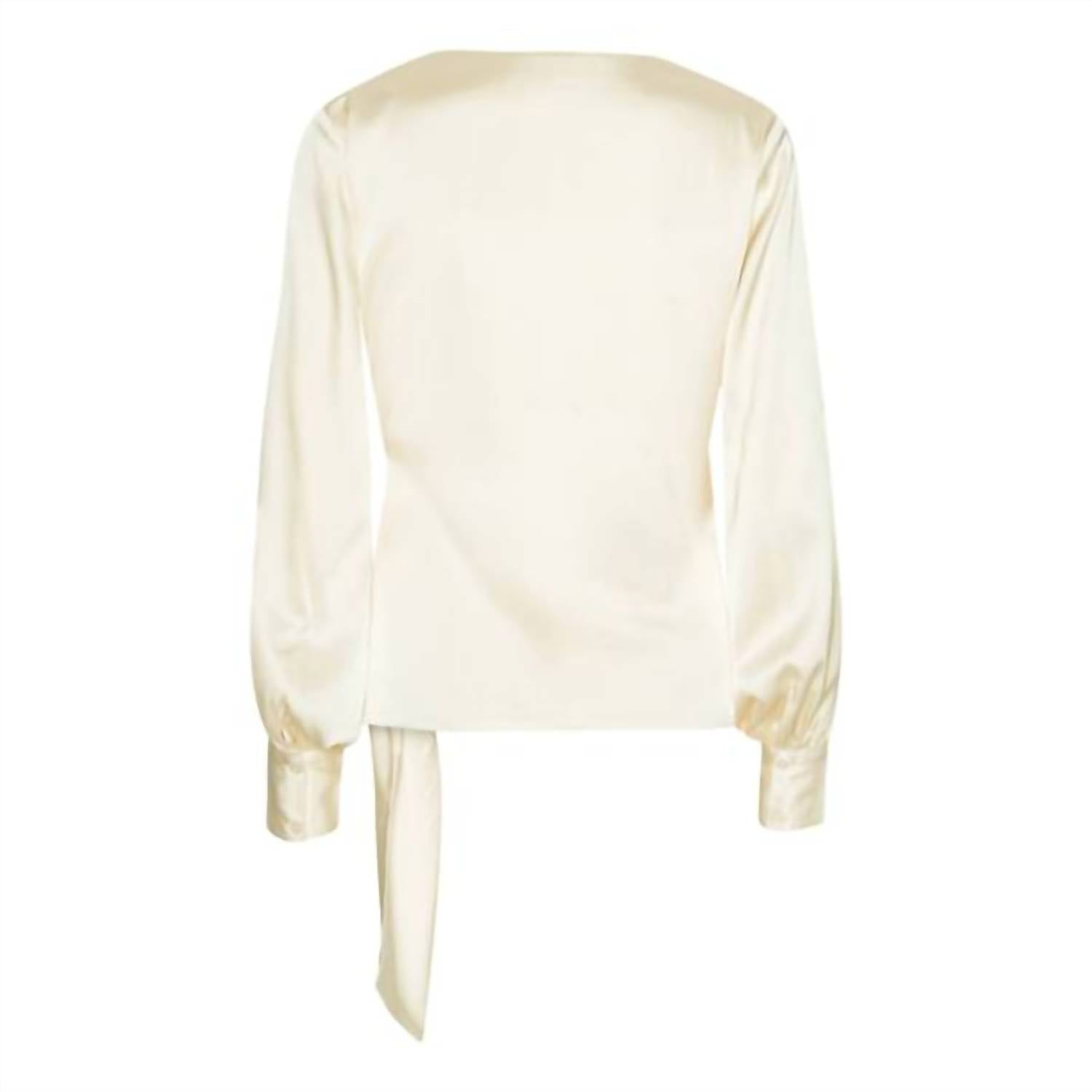 Karmamia WOMEN'S INES BLOUSE in semi rich ivory 1 - women's blouse - detail view