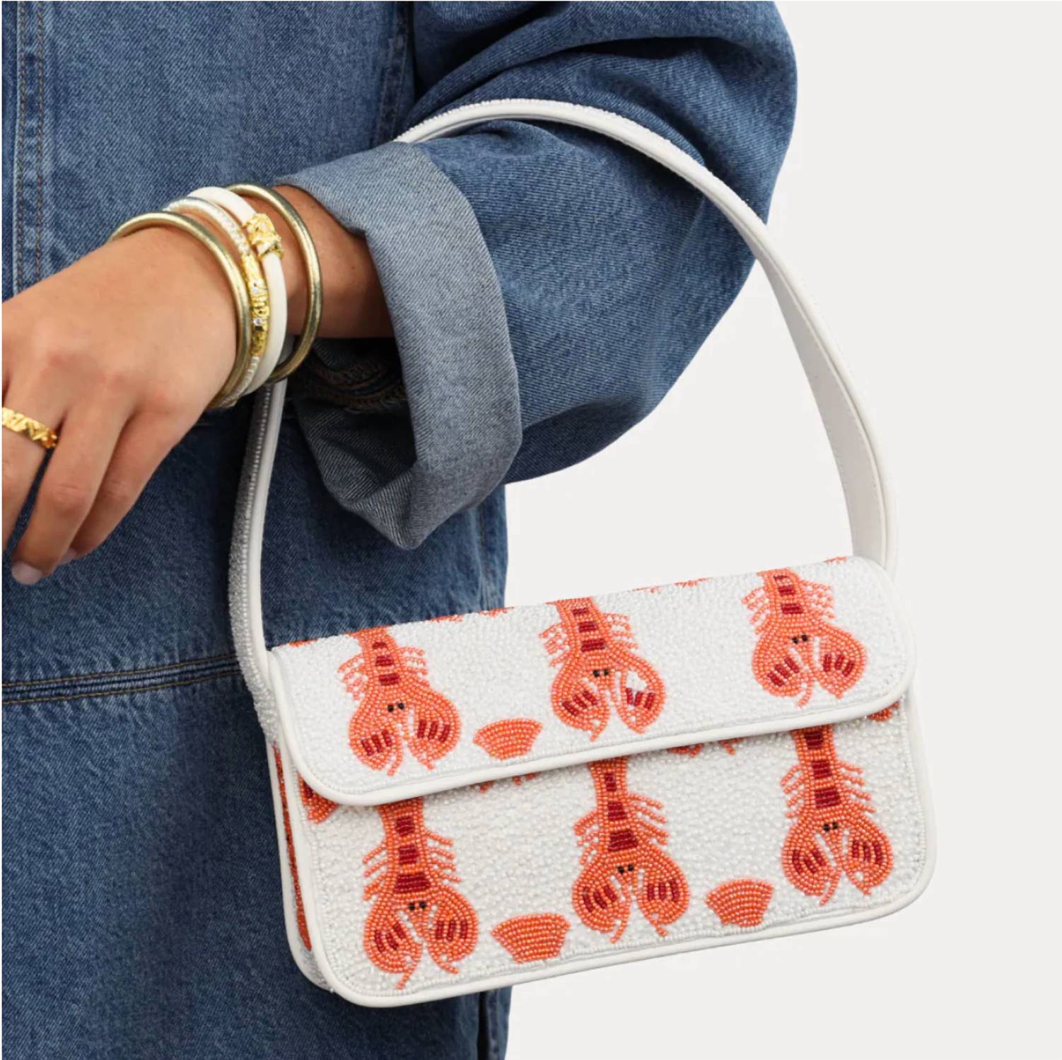 Budhagirl - Women's Linda Lobster Beaded Handbag