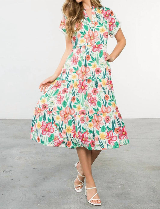 Thml - Short Sleeve Tiered Midi Dress