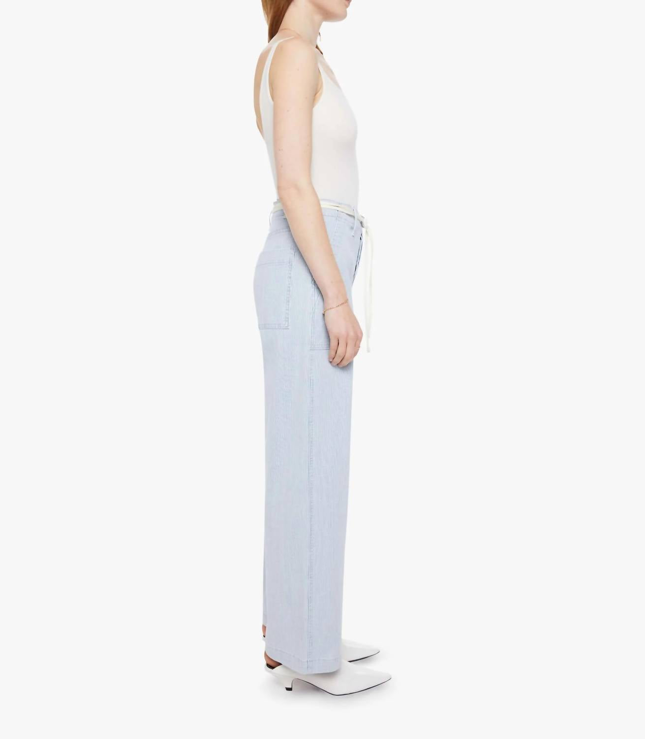 Mother The Spinner Utility Nerdy Jeans in shows on the road - women's jeans - view 8