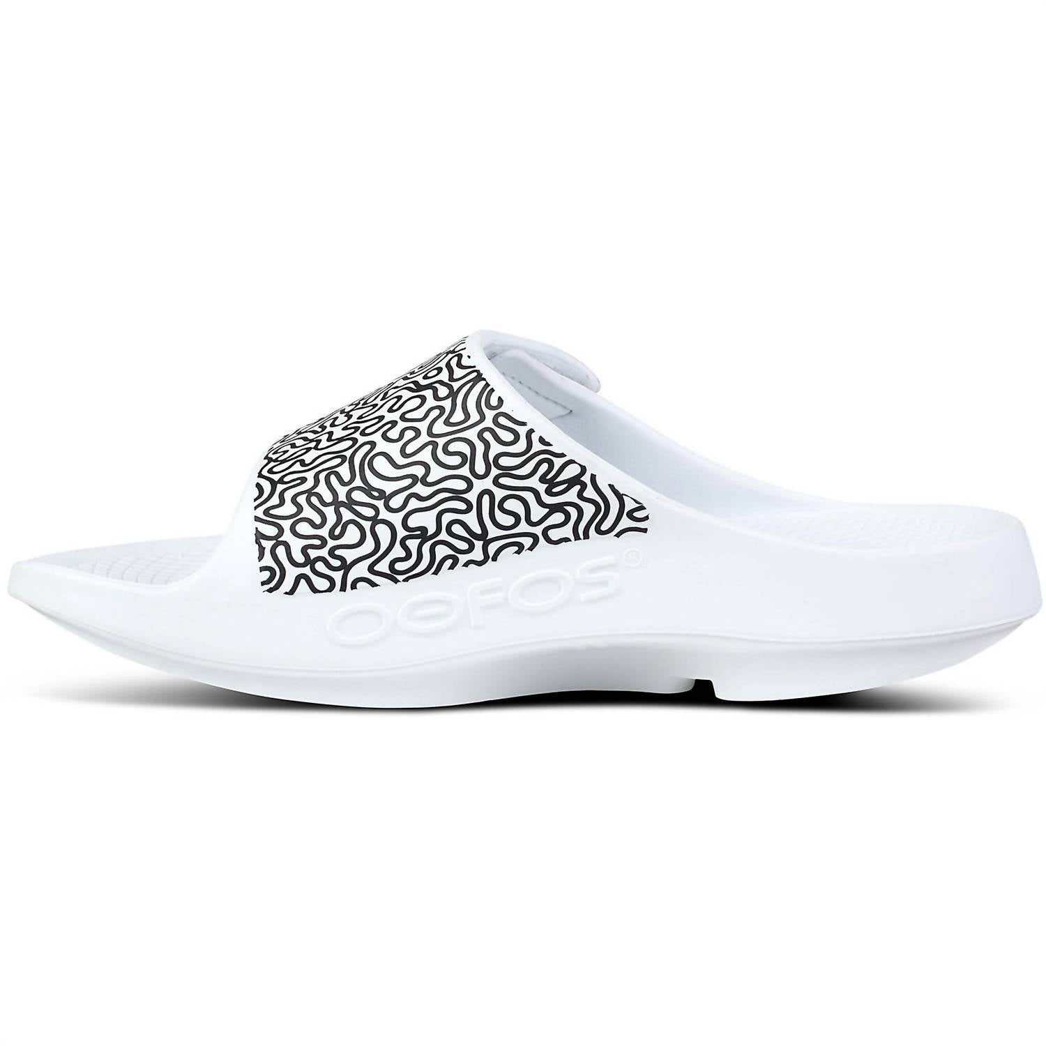 OOFOS Men's Ooahh Sport Flex Limited Slide in white labyrinth - men's sandal - view 4