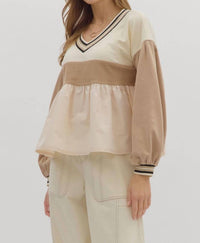 Entro - Color Block Mixed Top