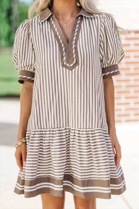 Entro - Adelaide Striped Mini Dress