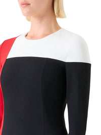 Akris Punto - Women's Long Sleeve Signature Stretch Colorblk Shift Dress