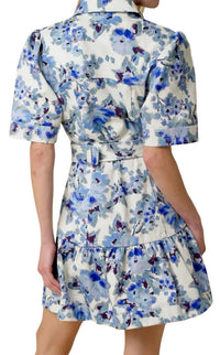 Olivaceous - Cora Floral Belted Shirt Dress