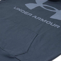 UNDER ARMOUR Men's Rival Fleece Big Logo Hoodie in blue note - men's shirt - alternate view
