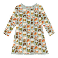 Kickee - Girl's Long Sleeve Swing Dress