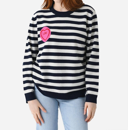 Jumper1234 - Stripe Love Crew Sweater