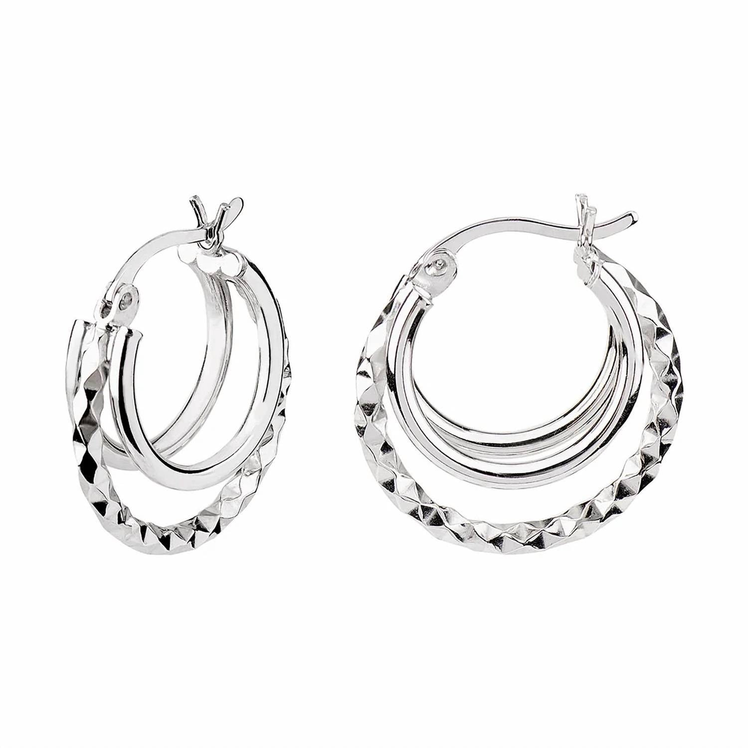 Gold & Honey - Women's Sterling Silver Earrings, Set Of 2