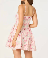 Astr - Birdie Eyelet Sweetheart Mini Dress