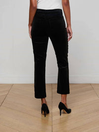 L'Agence - Celestia High Rise Velvet Slim Pant
