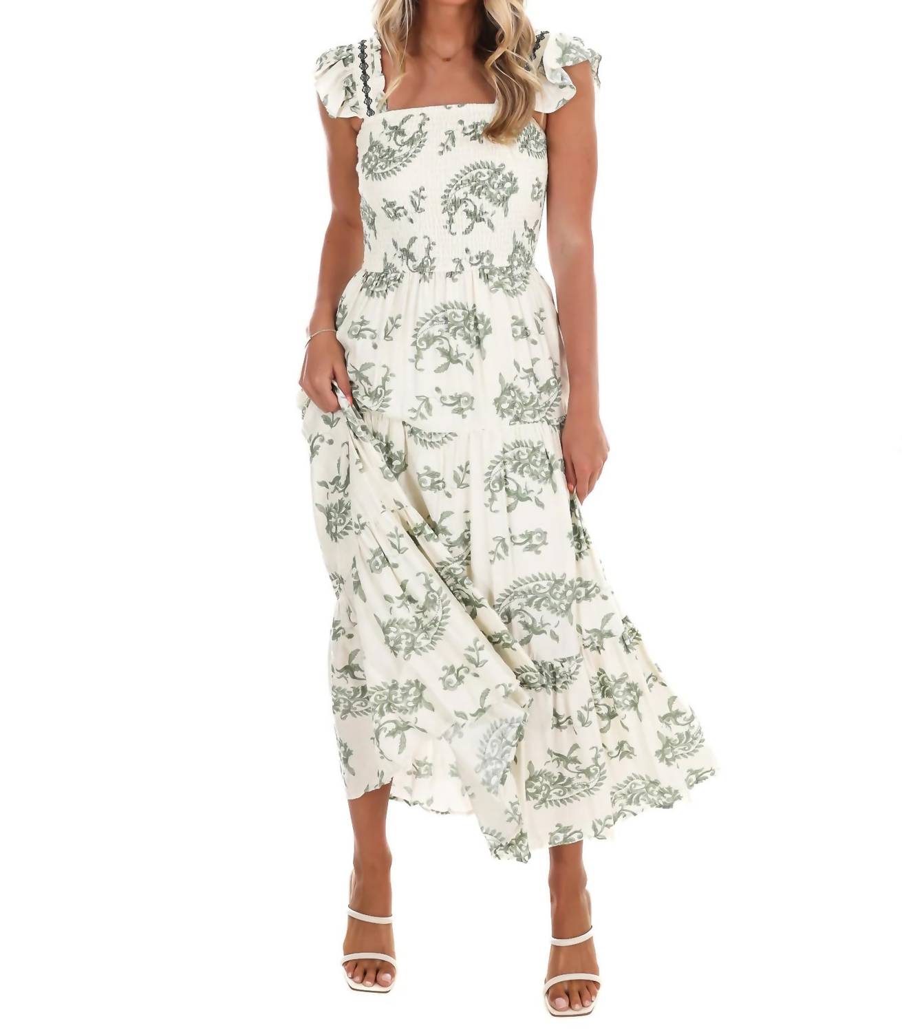 She + Sky - Come Along with Me Print Maxi Dress