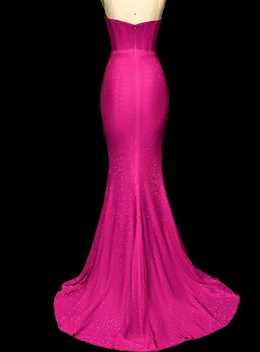 Portia&Scarlett - Women's Gorgeous Sweetheart Neckline High Slit Gown