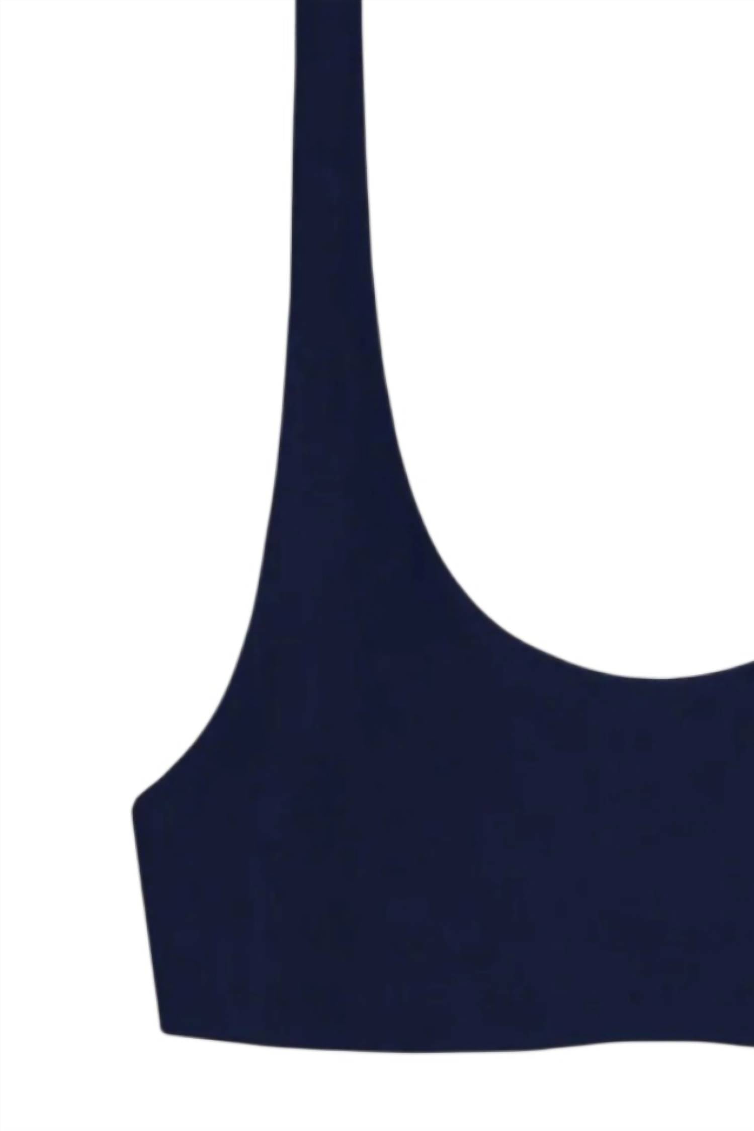 Jade Swim Women's Round Edges Bikini Top in navy - women's swimwear - detail view
