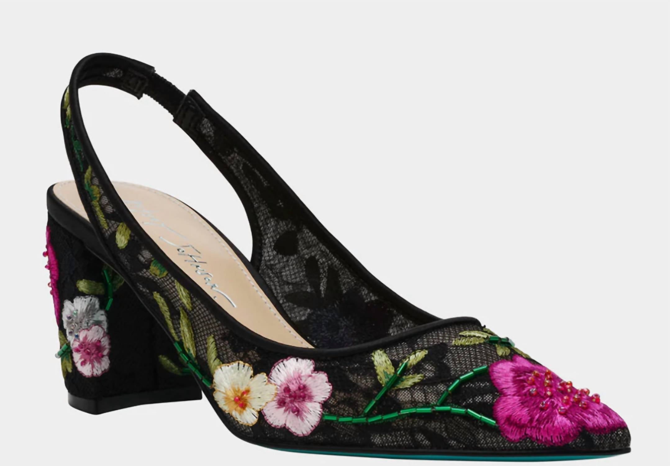 Betsey Johnson - Women's Lira Mesh Embroidered Pumps