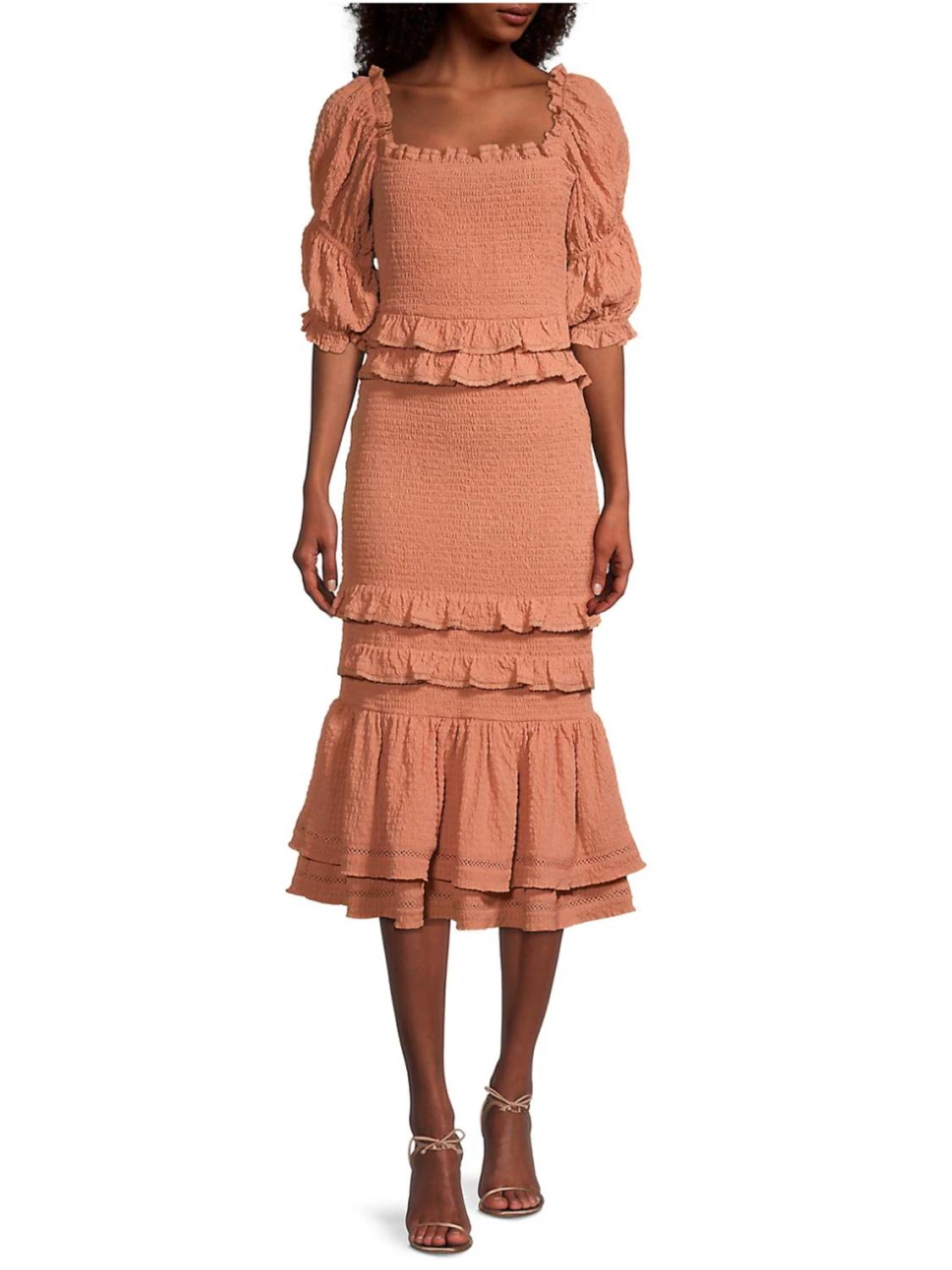Rachel Parcell - Bubble Ruffle Midi Dress