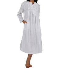 La Cera - Cotton Long Sleeve Gown