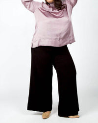 Tricot Chic - Pleated Long Sleeve Top - Plus