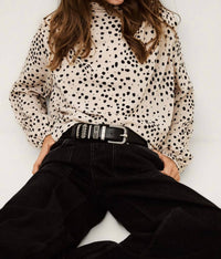 ba&sh Delphine Long-sleeved Top in ecru - women's blouse - view 4