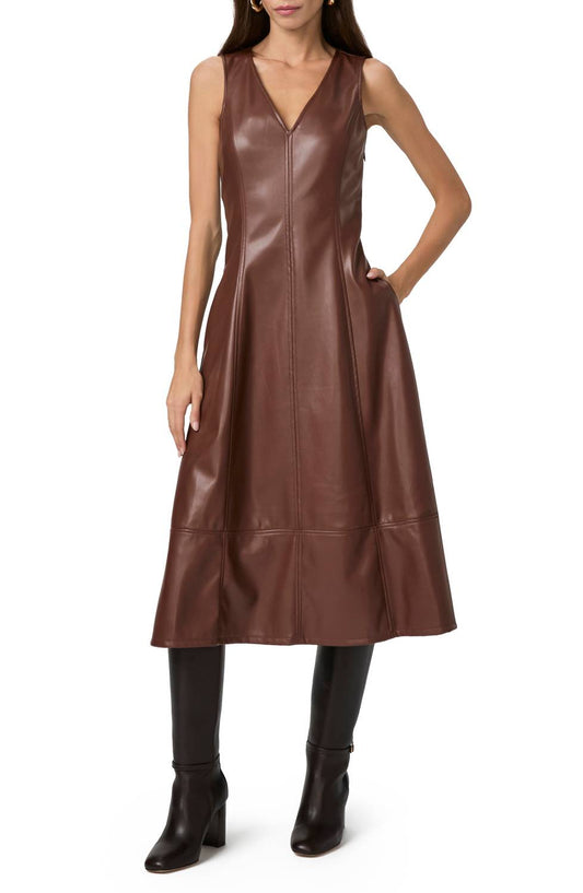 Paige - Fiorella Faux Leather Midi Dress