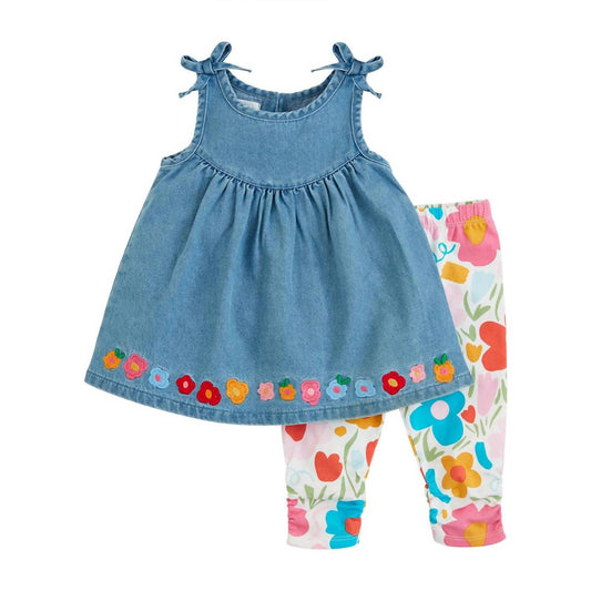 Mudpie - Girl's Embroidered Tunic & Legging Set