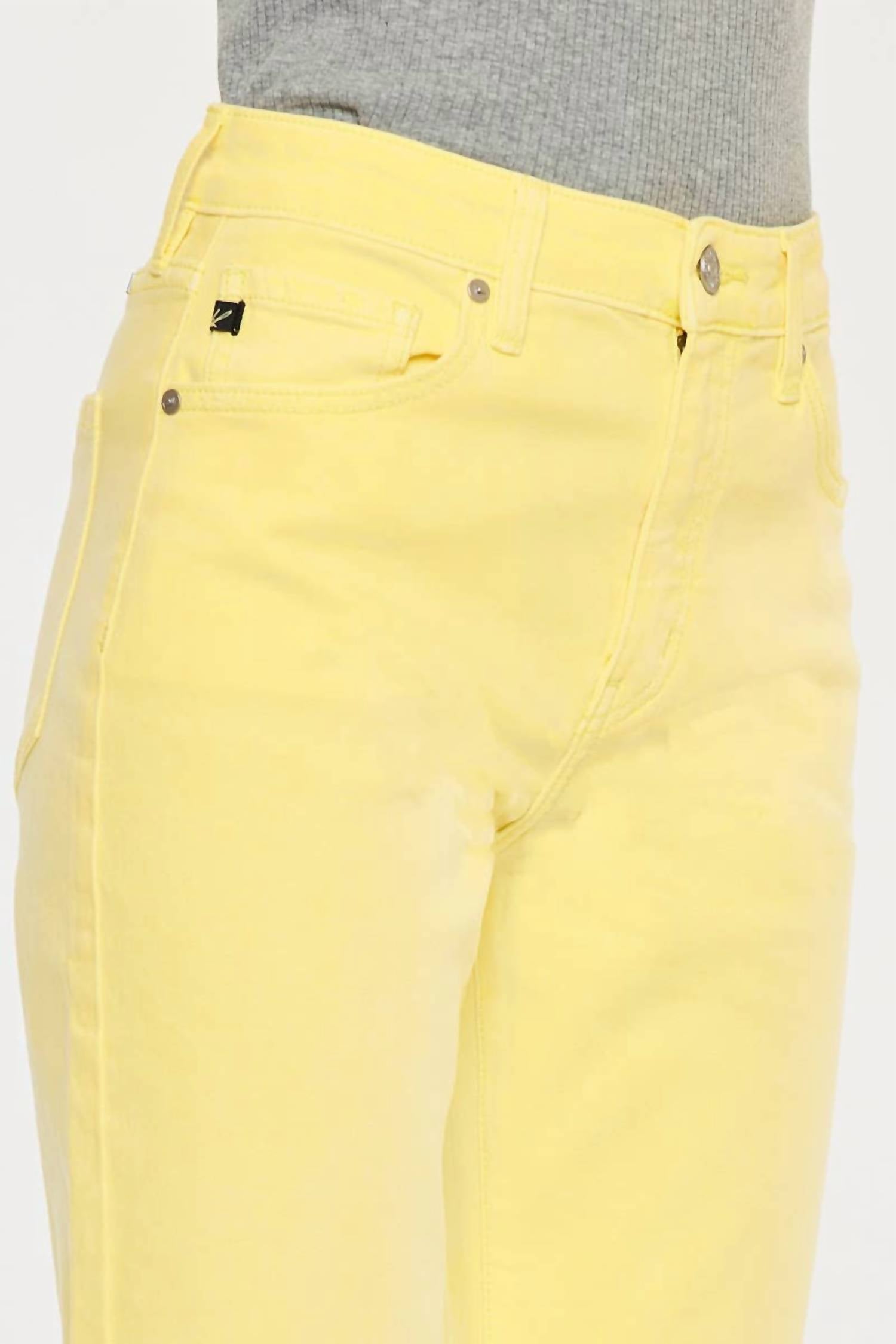 KanCan High Rise Straight Fit Jean in yellow - women's jeans - view 7