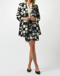 Joseph Ribkoff - Checkered Jacquard Mini Pencil Skirt