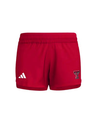 adidas Ladies' Texas Tech Designed To Train Shorts in red - women's shorts