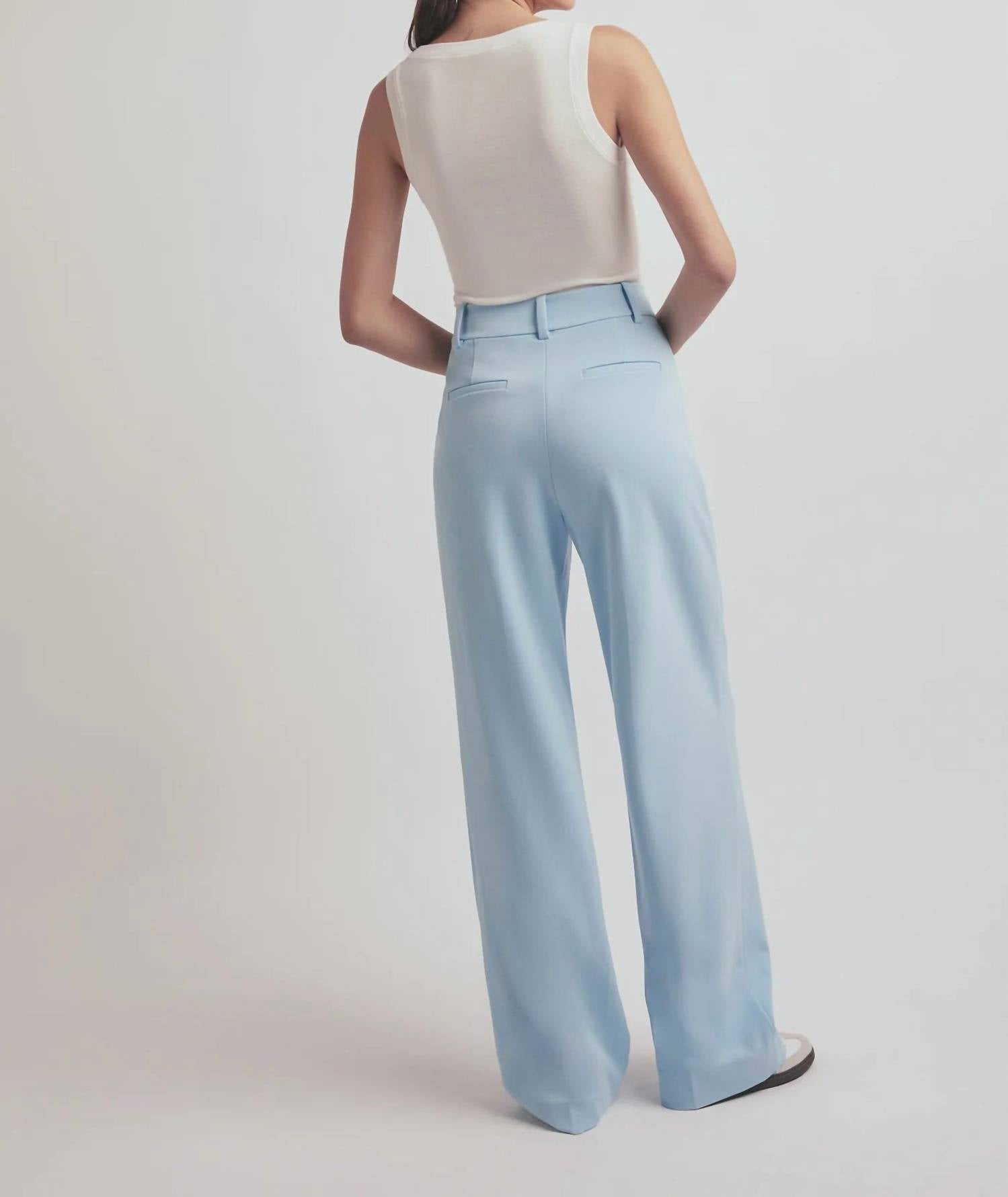 Favorite Daughter The Favorite Pants in sky blue - women's pants - alternate view