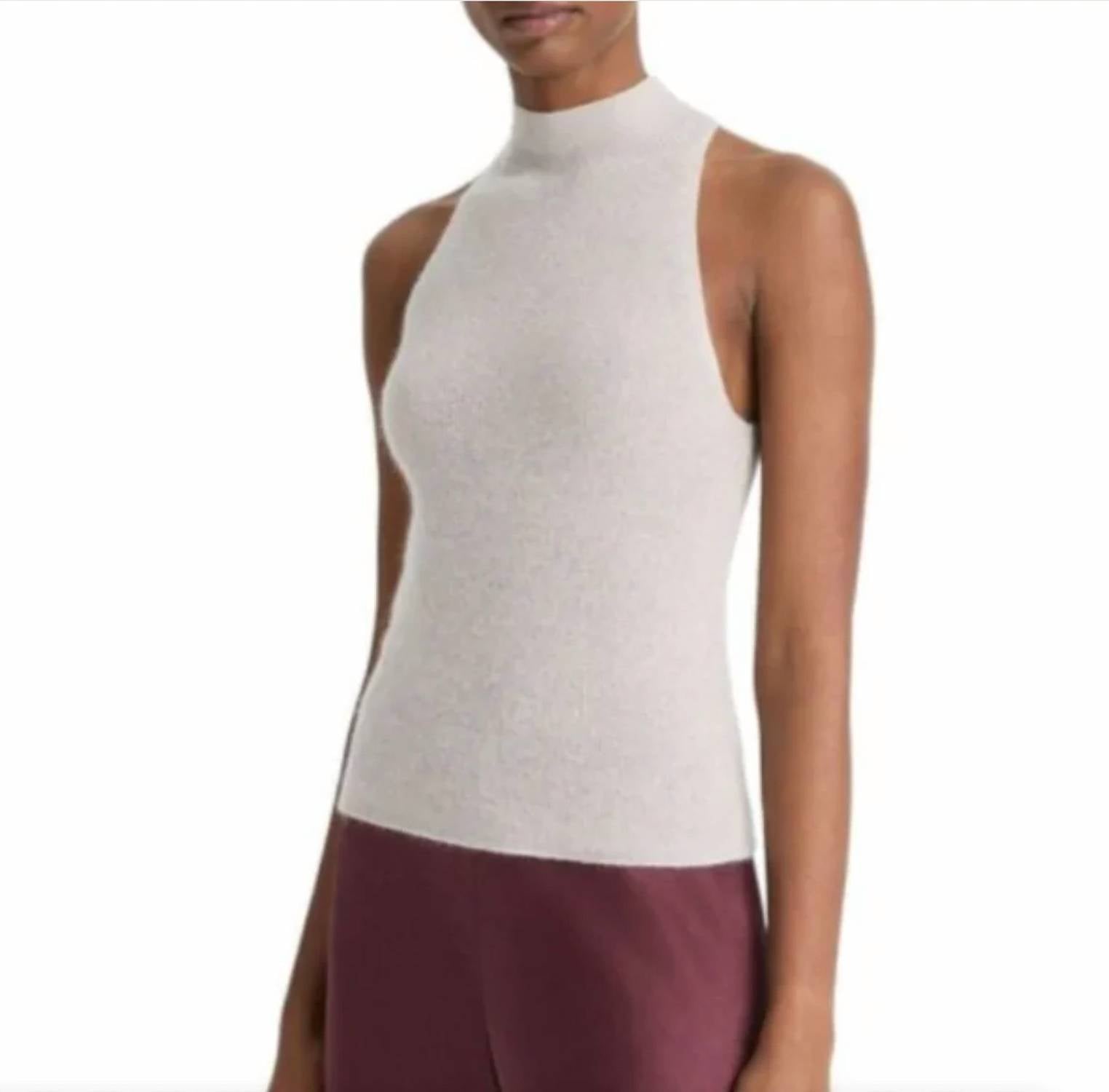 Vince - Metallic Mock Neck Tank
