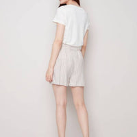 CHARLIE B Linen Short in natural - women's shorts - alternate view