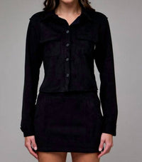 Hidden - Luxe Faux Suede Jacket