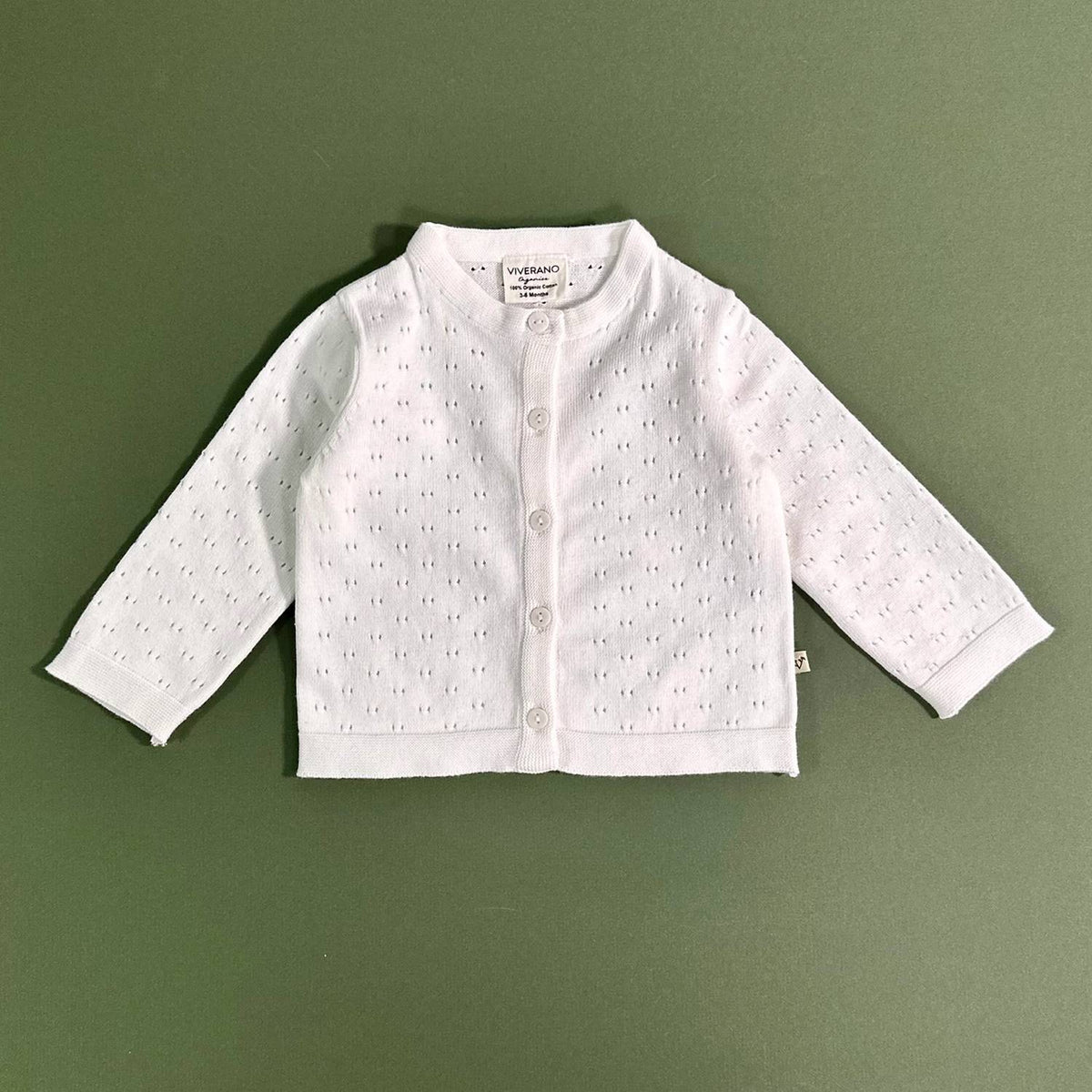 Viverano Organics - Kids Pointelle Knit Cardigan