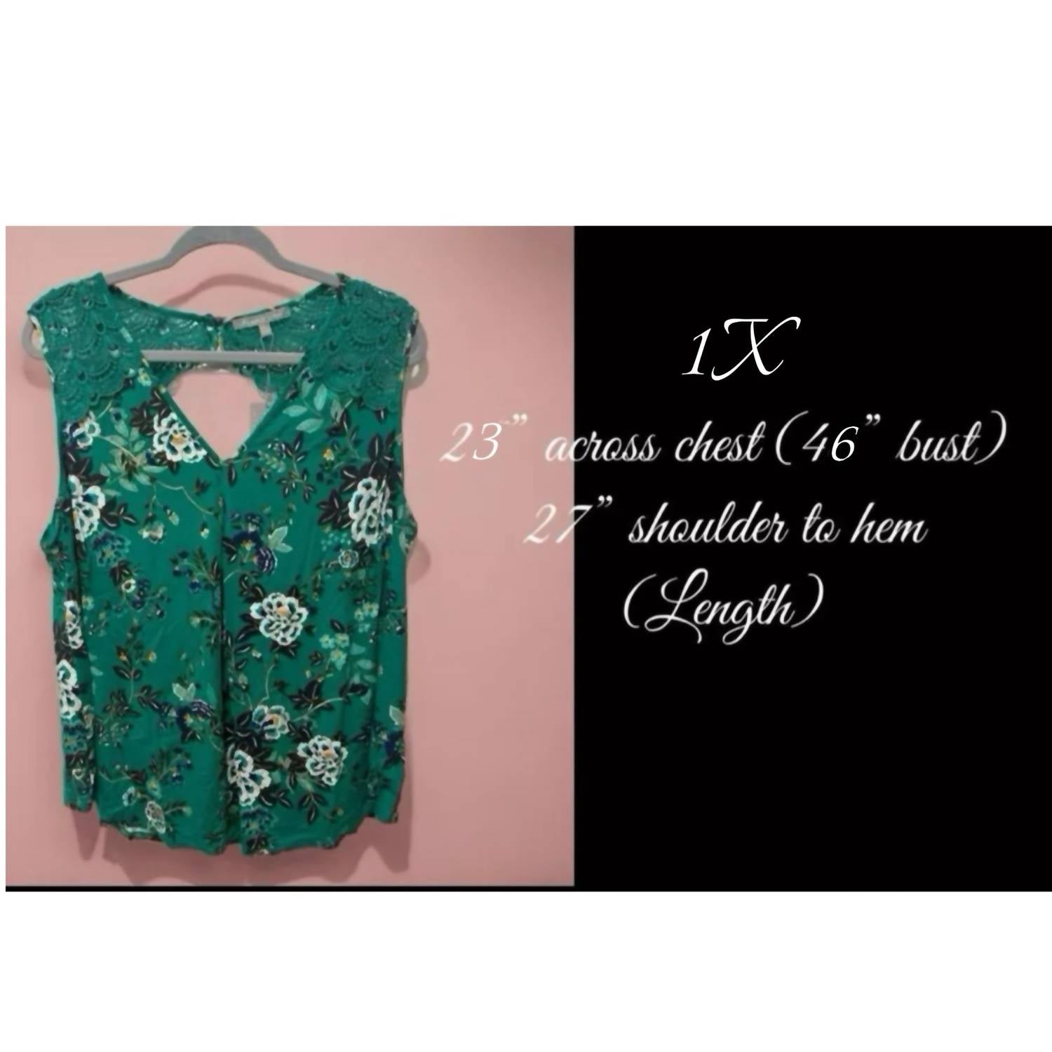 Daniel Rainn - Floral Crochet Lace Sleeveless Blouse