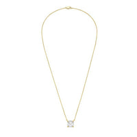 Diana M Jewels - East–west Lab-grown Asscher Diamond Pendant Necklace - 8.00 Ct