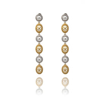 Georgina Jewelry - Women's Two Tone Signature Long Earrings