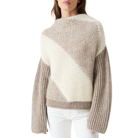 Iro - ARZEL TWO-TONE ROUND-NECK SWEATER