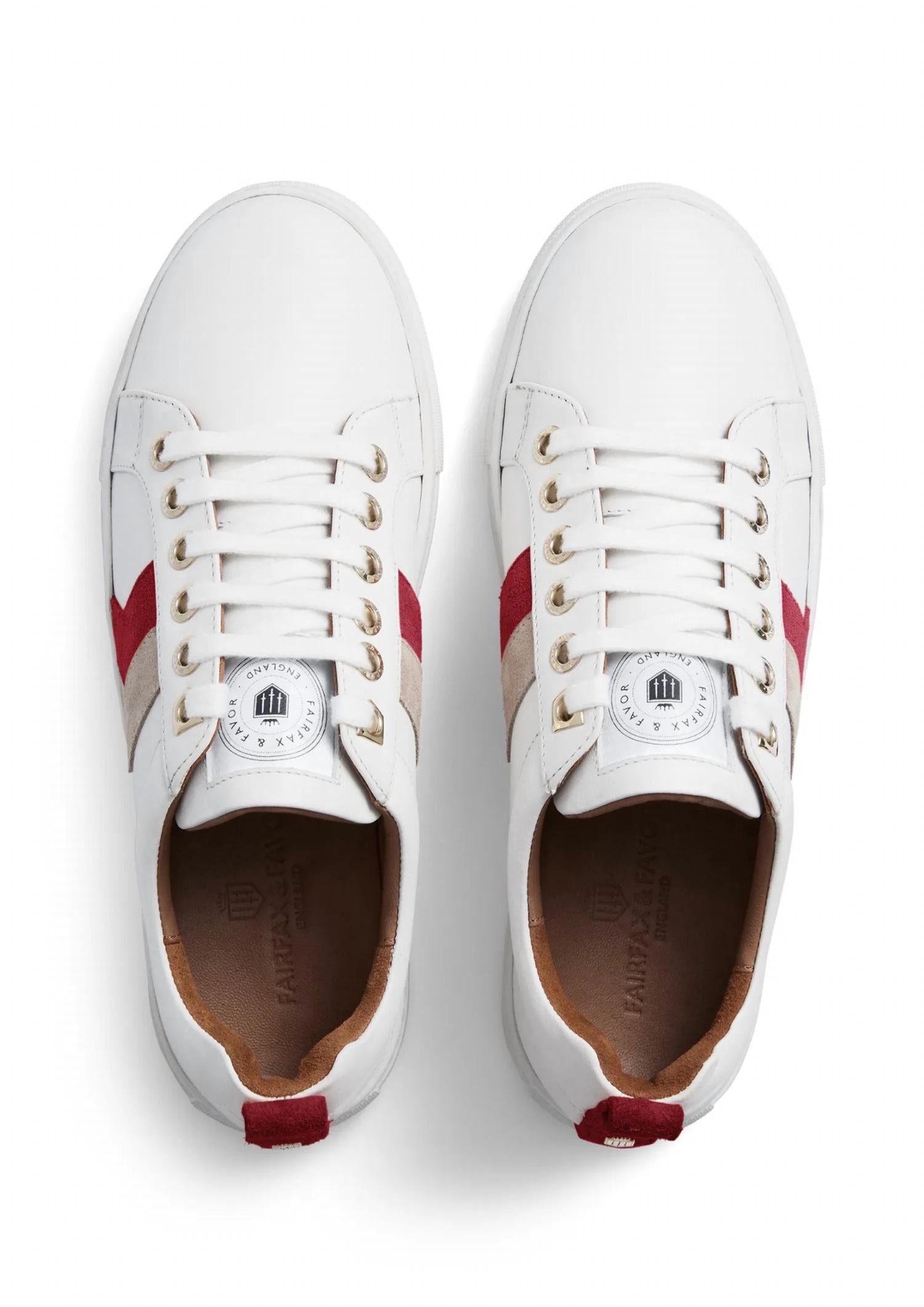 Fairfax & Favor Women's Alexandra Trainer Shoe in cherry stone - women's shoe - alternate view