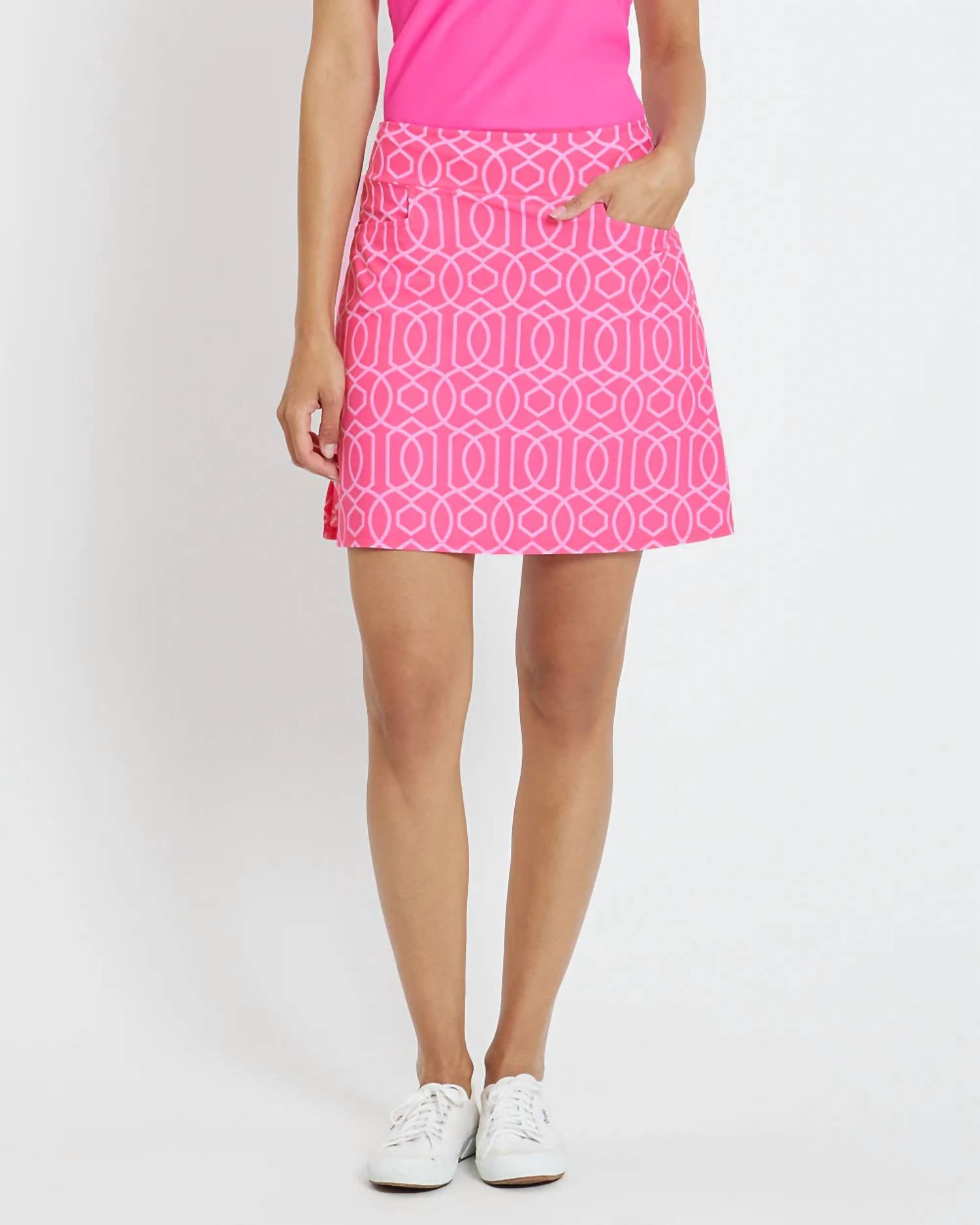 JUDE CONNALLY Sonia Skort in garden gate spring light pink - women's shorts - detail view