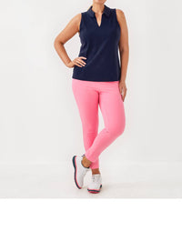 Lilly Pulitzer Luxletic Martina Polo in true navy - women's tank top - view 7