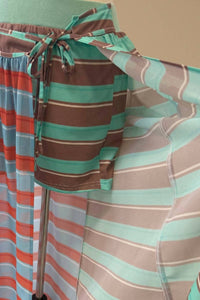 J.Nna - Sunset Stripe Wrap Skirt