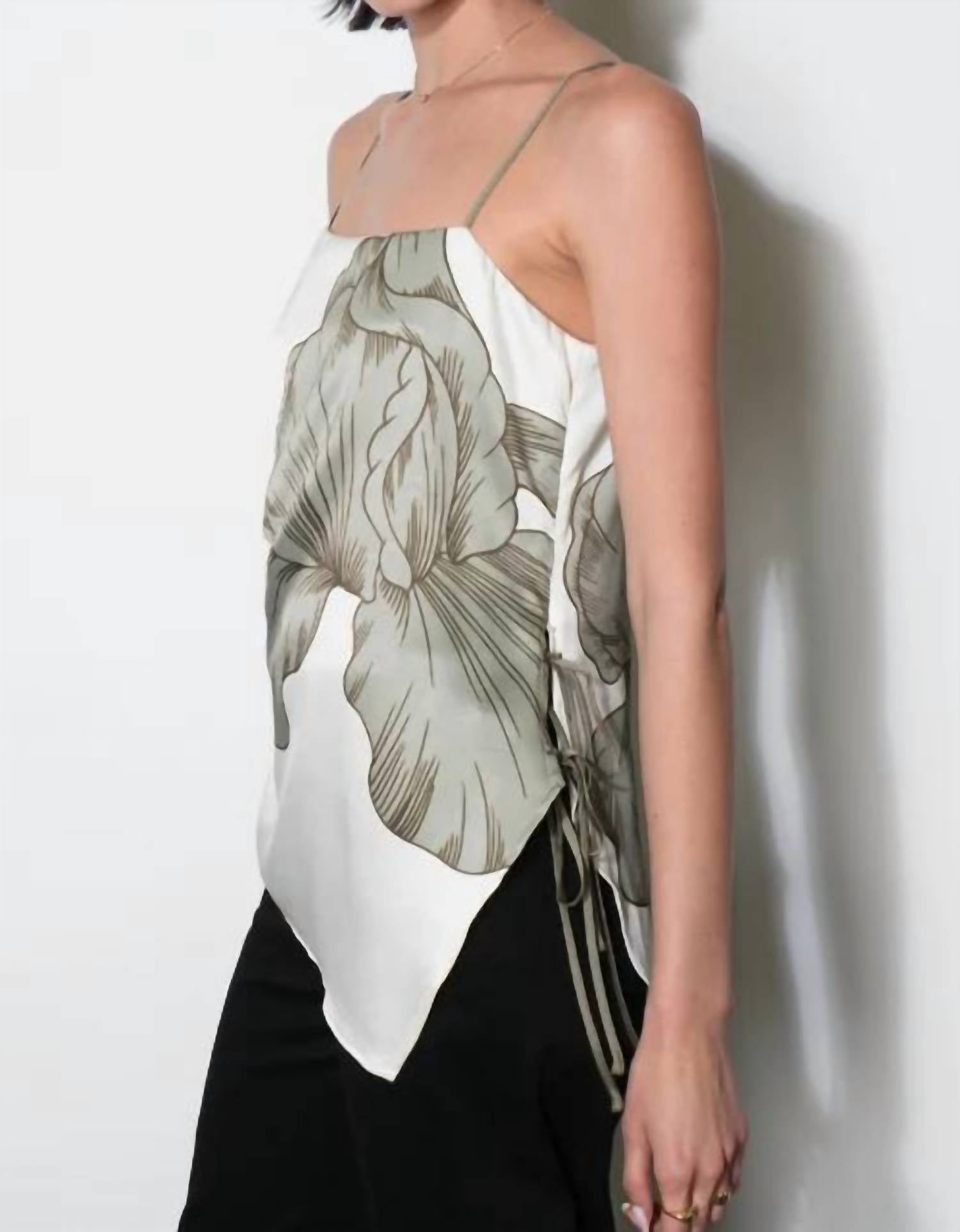 Greylin - Lennon Side Tie Asymmetric Cami Top