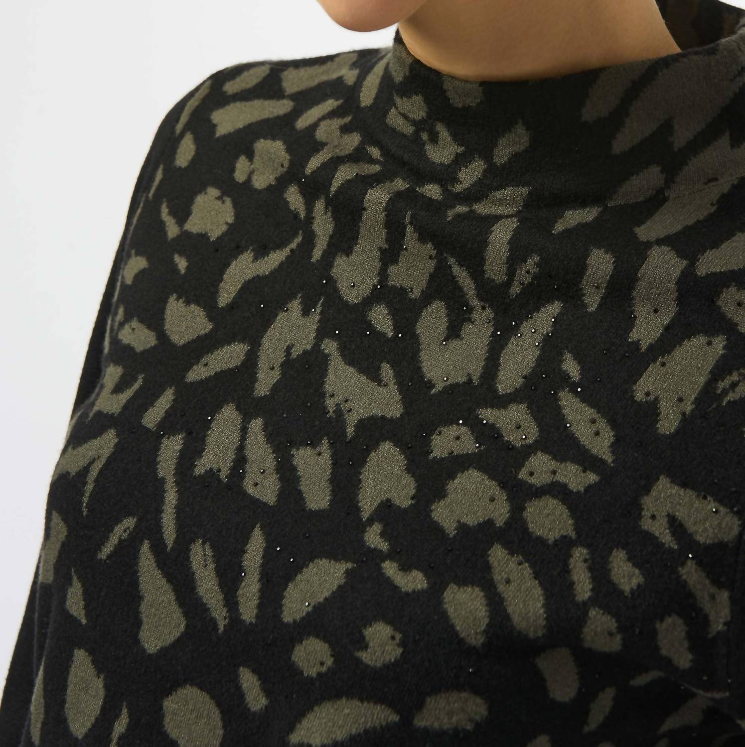 Joseph Ribkoff - Embellished Animal Print Sweater Top